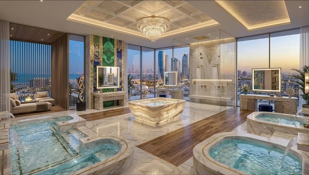 Marble bathroom and spa